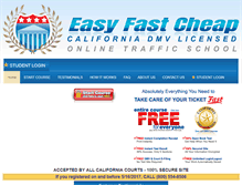 Tablet Screenshot of easyfastcheaptrafficschool.com